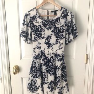 Floral dress with back cutout design